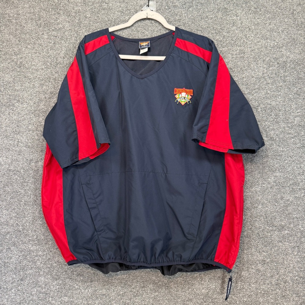 Cooperstown Dreams Park Batting Jacket Large Navy Embroidered Windbreaker‎ MLB